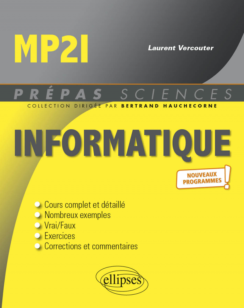Informatique MP2I - Nouveaux programmes