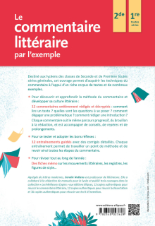 Le commentaire littéraire par l'exemple. Seconde et première toutes séries