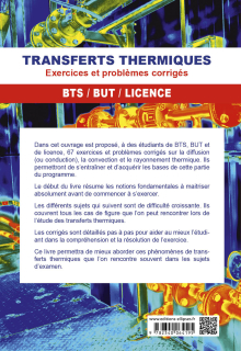 Transferts thermiques - Exercices et problèmes corrigés - BTS, BUT et licence