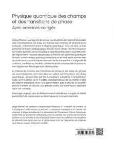 Physique quantique des champs et des transitions de phase - Avec exercices corrigés