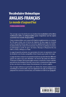 Vocabulaire thématique anglais-français 3e édition actualisée et enrichie - Le monde d'aujourd'hui : Société - Environnement - Economie - Politique - Technologie - Santé - 3e édition