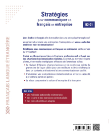 FLE (Français langue étrangère). Stratégies pour communiquer en français en entreprise. B2-C1 - Lexique, grammaire, mises en situation, culture d'entreprise, conseils