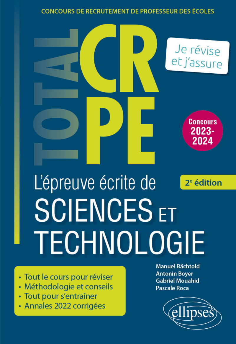 Réussir l’épreuve écrite de sciences et technologie - CRPE - Concours 2023-2024 - 2e édition - 2e édition