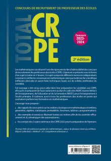 Réussir l’épreuve écrite de mathématiques - CRPE - Concours 2023-2024 - 2e édition