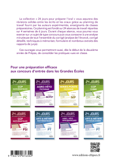 Biologie 24 jours pour préparer l`oral du concours Agro-Véto - Filière BCPST