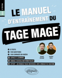 Le Manuel d’Entraînement du TAGE MAGE - 12 tests blancs + 1100 questions + 1100 vidéos - 8e édition - édition 2024