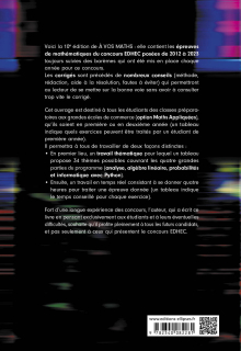 A vos maths ! 12 ans de sujets corrigés posés au concours EDHEC de 2012 à 2023 - ECG Maths appliquées - 10e édition