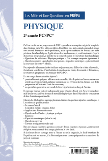 Les 1001 questions de la physique en prépa - 2e année PC/PC* - 4e édition
