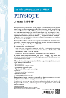 Les 1001 questions de la physique en prépa - 2e année PSI/PSI* - 4e édition
