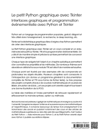 Le petit Python graphique avec Tkinter - Interfaces graphiques et programmation événementielle avec Python et Tkinter