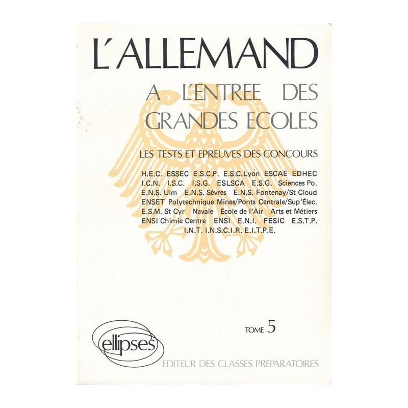 Allemand tome 5 épreuves 80/83 (L')