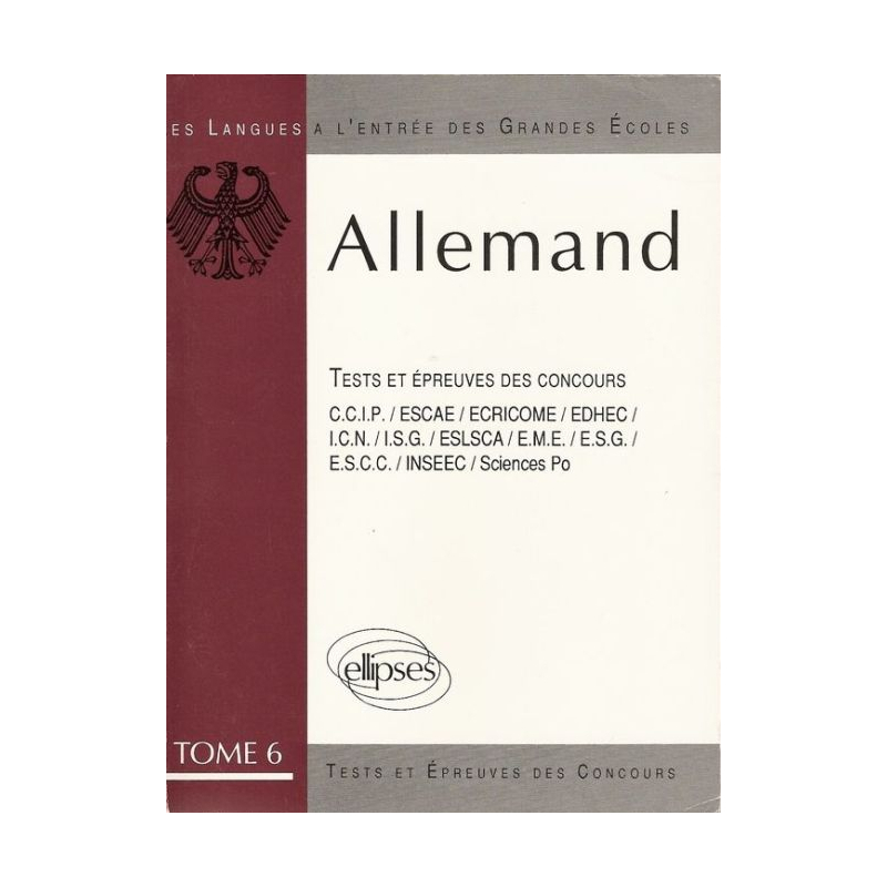 L'Allemand tome 6 épreuves 84/89