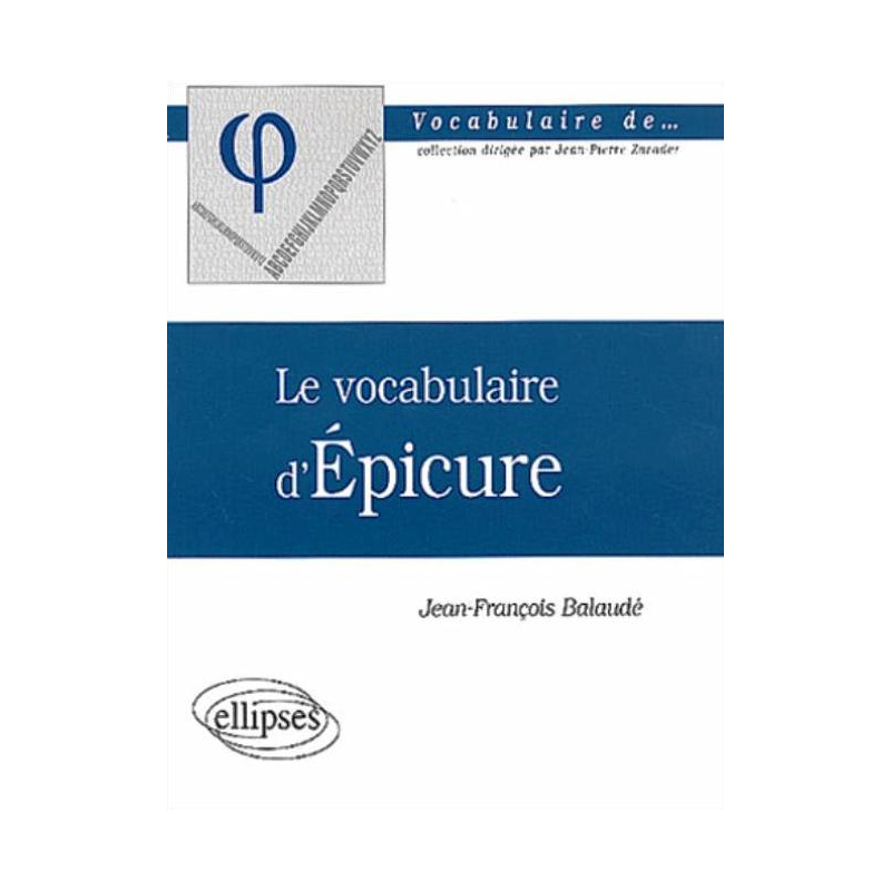 vocabulaire d'Épicure (Le)