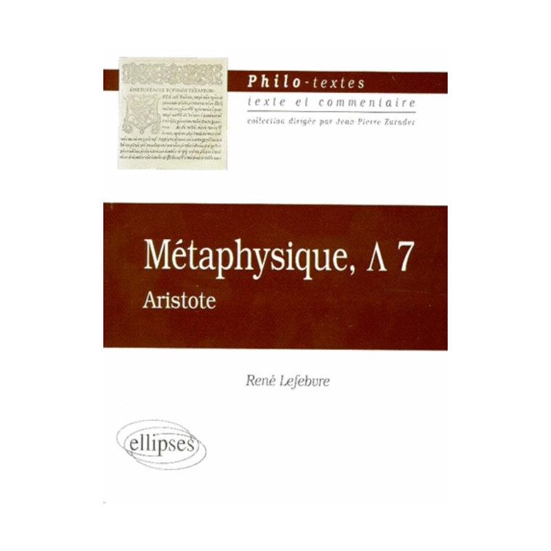 Aristote, Métaphysique, L 7