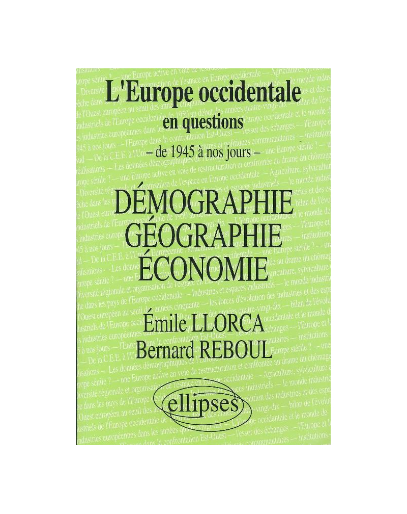 DEMOGRAPHIE GEO.ECONOMIE