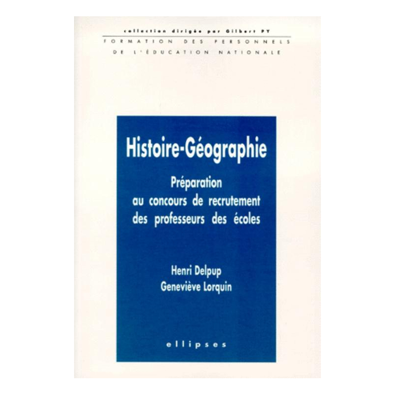 Histoire-Géographie - Préparation au concours de recrutement des professeurs des écoles