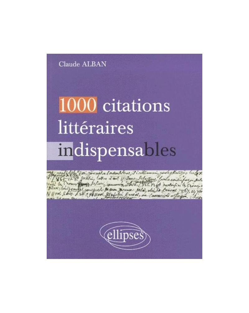 1000 citations littéraires indispensables