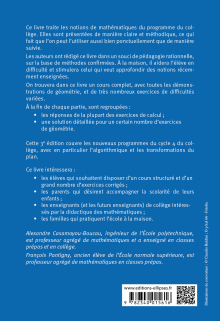 Les mathématiques au collège : démontrer pour comprendre - 5e - 4e - 3e • 3e édition conforme au programme du cycle 4 de la réforme du collège