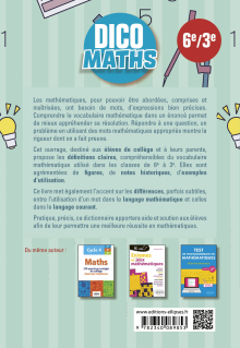Dico Maths - Collège 6e / 3e - 3e édition