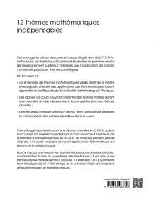 12 thèmes mathématiques indispensables - pour les étudiants de L1, écoles d'ingénieurs et B.U.T.