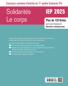 CONCOURS COMMUN IEP 2025 - Solidarités / Le corps