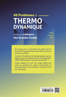 40 problèmes de Thermodynamique posés aux concours des Grandes Écoles - CPGE / Licence / BUT