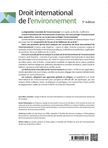 Droit international de l'environnement - 5e édition