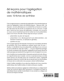 66 leçons pour l'agrégation de mathématiques - avec 10 fiches de synthèse - 2e édition