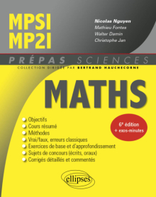 Mathématiques MPSI/MP2I - 6e édition