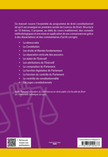 Le droit constitutionnel en 12 thèmes. Tout le programme de la Licence 1 - A jour au 15 février 2025 - 2e édition