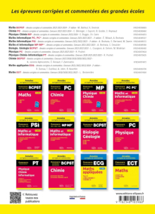 Physique-Chimie. BCPST. Annales corrigées et commentées. Concours 2023-2024-2025