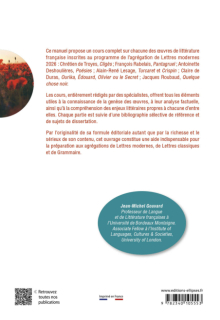 Agrégation de Lettres 2026. Tout le programme de Littérature française en un volume - Chrétien de Troyes, Cligès ; François Rabelais, Pantagruel ; Antoinette Deshoulières, Poésies ; Alain-René Lesage, Turcaret et Crispin ; Claire de Duras, Ourika, Édouard, Olivier ou le Secret ; Jacques Roubaud, Quelque chose noir - édition 2026