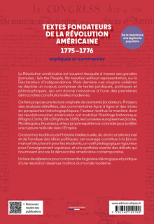 Textes fondateurs de la Révolution américaine (1775–1776) expliqués et commentés - De la résistance à la légitimité populaire