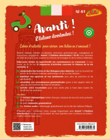 Avanti ! L'italiano divertendosi ! A2-B1 - Cahier d'activités pour réviser son italien en s'amusant !