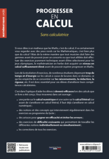 Progresser en calcul - Mathématiques - Lycée - Sans calculatrice