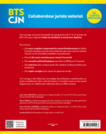 BTS CJN en cartes mentales - Collaborateur juriste notarial