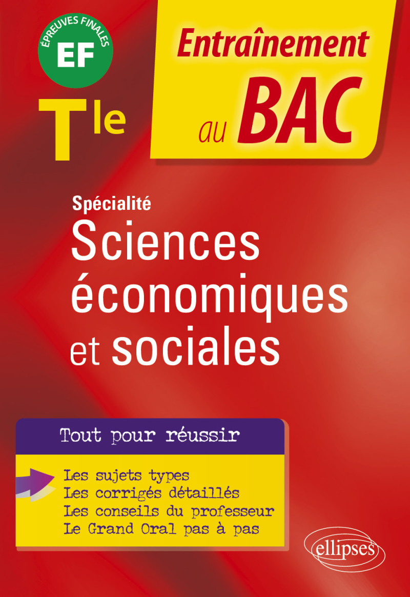 Terminale. Spécialité Sciences économiques et sociales