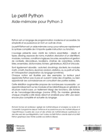 Le petit Python - Aide-mémoire pour Python 3 - 2e édition